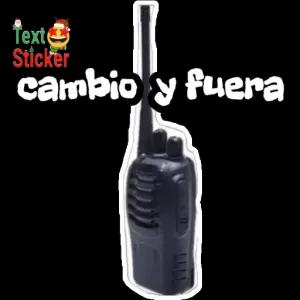 cambio y fuera - getsticker.com