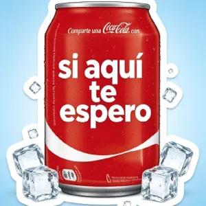 Comparte una Coca-Cola, con. si aquí te espero - getsticker.com