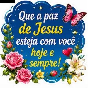 Que a paz de Jesus esteja com você hoje e sempre! - getsticker.com
