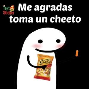 Me agradas toma un cheeto - getsticker.com