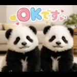 飛び出す♡パンダの家族連絡