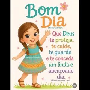 Bom Dia Que Deus te proteja, te cuide, te guarde e te conceda um lindo e abençoado dia. - getsticker.com