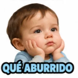 QUÉ ABURRIDO - getsticker.com