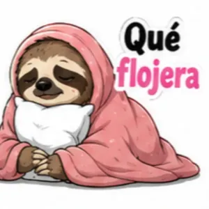 Qué flojera - getsticker.com