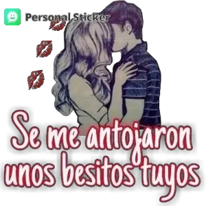 Se me antojaron unos besitos tuyos - getsticker.com