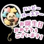 ぷっくり3D★パンダの誕生日