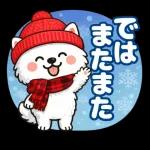 そっと寄りそうサモエド