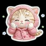 ぷっくりにゃん♡大人かわいいシール風