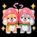ぷくつやシール春❤️いやしばいぬ❤️犬敬語