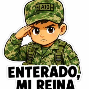ENTERADO, MI REINA - getsticker.com
