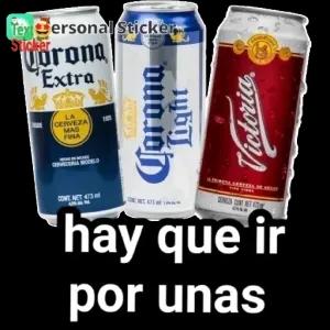 Corona Extra, Corona Light, Victoria, hay que ir por unas - getsticker.com