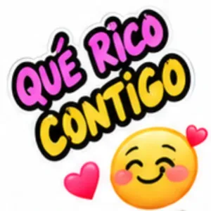 QUÉ RICO CONTIGO - getsticker.com