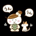 大人かわいい♪おだんご女子(冬スタンプ)