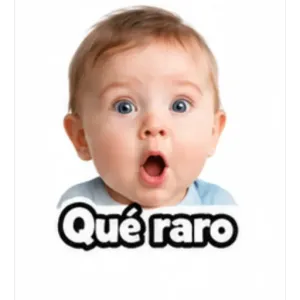 Qué raro - getsticker.com