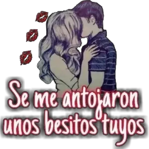 Se me antojaron unos besitos tuyos - getsticker.com