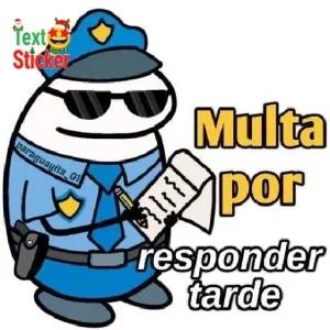 Multa por responder tarde - getsticker.com