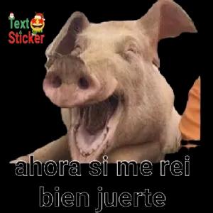 Text Sticker ahora si me rei bien juerte - getsticker.com
