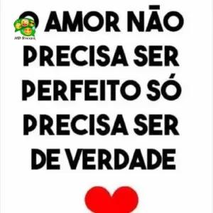 O AMOR NÃO PRECISA SER PERFEITO SÓ PRECISA SER DE VERDADE - getsticker.com