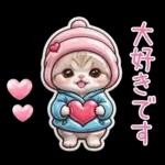 かわいい猫 ぷっくり カラフル 敬語