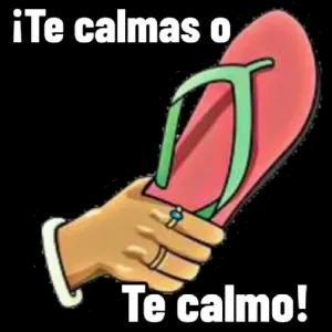¡Te calmas o Te calmo! - getsticker.com