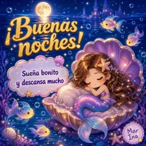 ¡Buenas noches! Sueña bonito y descansa mucho Mar Ina - getsticker.com
