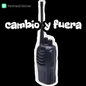 cambio y fuera - getsticker.com