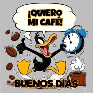 ¡QUIERO MI CAFÉ! BUENOS DÍAS - getsticker.com