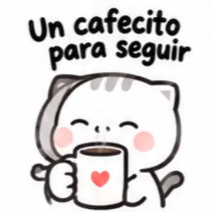 Un cafecito para seguir - getsticker.com