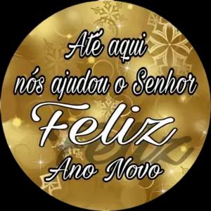 Até aqui nos ajudou o Senhor Feliz Ano Novo - getsticker.com