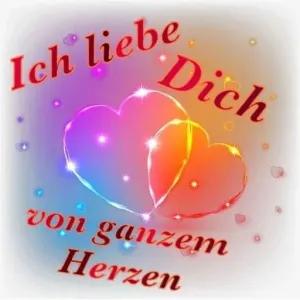 Ich liebe Dich von ganzem Herzen - getsticker.com