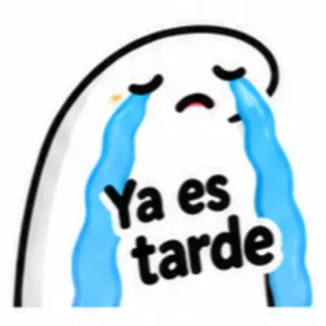 Ya es tarde - getsticker.com