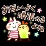 夏・天気【白うさぎさん＆インコちゃん】