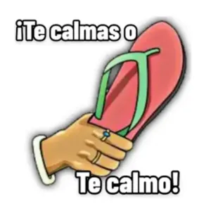 ¡Te calmas o Te calmo! - getsticker.com