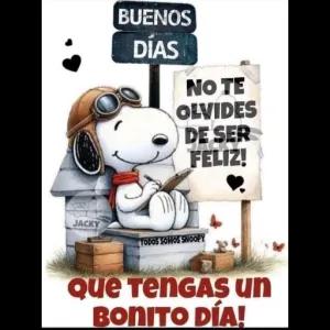 BUENOS DÍAS, NO TE OLVIDES DE SER FELIZ!, QUE TENGAS UN BONITO DÍA! - getsticker.com