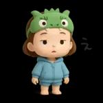 ヘアバンドボブの可愛い女の子。