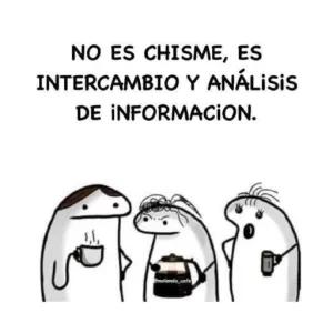 NO ES CHISME, ES INTERCAMBIO Y ANÁLISIS DE INFORMACION. - getsticker.com