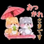 ぷくつやシール❤️いやしばいぬ❤️柴犬敬語