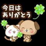 子犬と子猫の春スタンプ