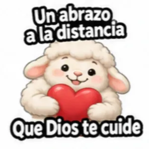Un abrazo a la distancia Que Dios te cuide - getsticker.com