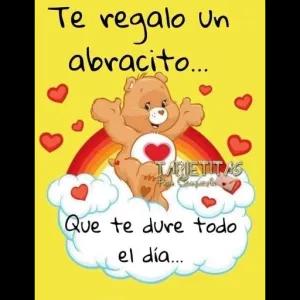 Te regalo un abracito... Que te dure todo el día... - getsticker.com