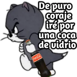 De puro coraje iré por una coca de vidrio - getsticker.com