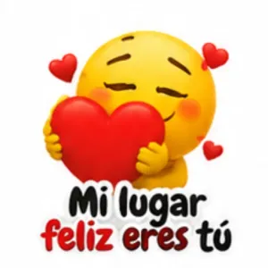 Mi lugar feliz eres tú - getsticker.com