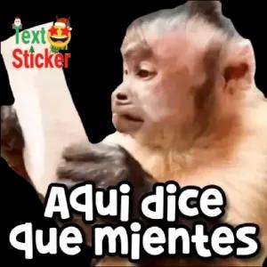 Text Sticker Aqui dice que mientes - getsticker.com