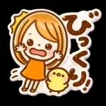 ぷっくりシール風♡女の子