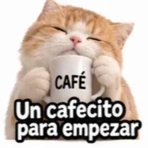 CAFÉ Un cafecito para empezar - getsticker.com