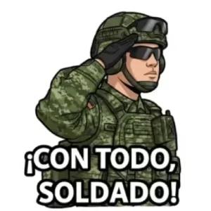 ¡CON TODO, SOLDADO! - getsticker.com
