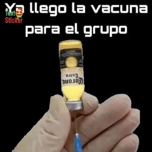 Ya llego la vacuna para el grupo - getsticker.com