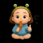 ヘアバンドボブの可愛い女の子。