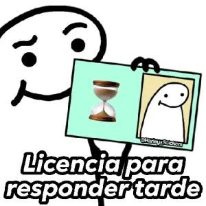 Licencia para responder tarde @Harley Stickers - getsticker.com