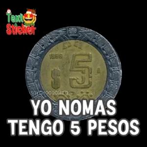 YO NOMÁS TENGO 5 PESOS - getsticker.com